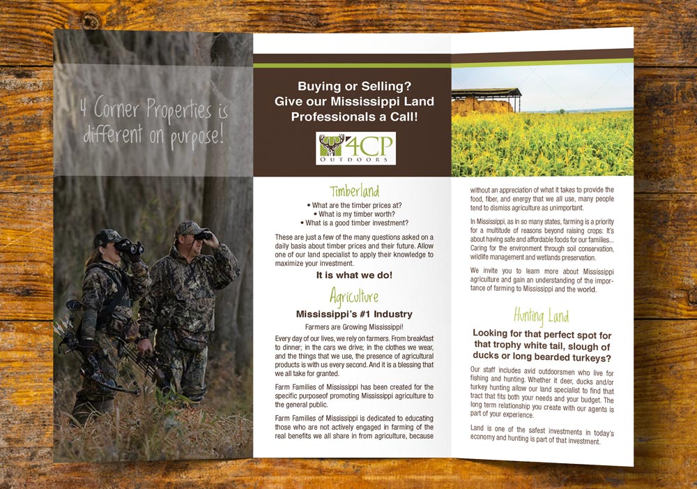 4 Corner Properties Trifold Brochures Bold Print Design Studio