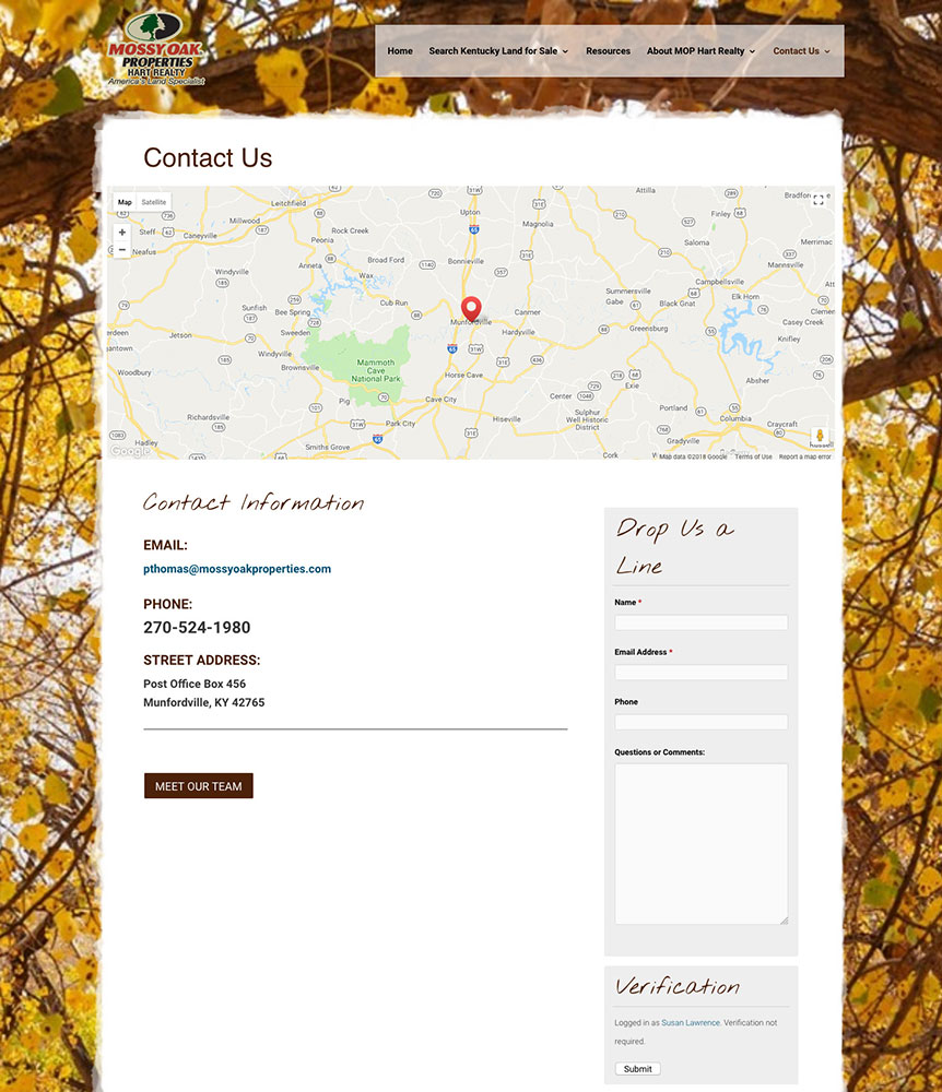 Mossy Oak Properties Hart Realty Real Estate site Bold Print Design Studio