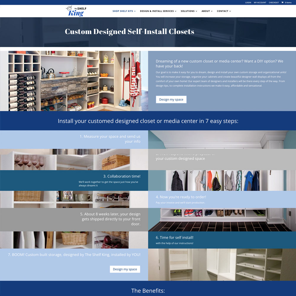 The Shelf King site Bold Print Design Studio