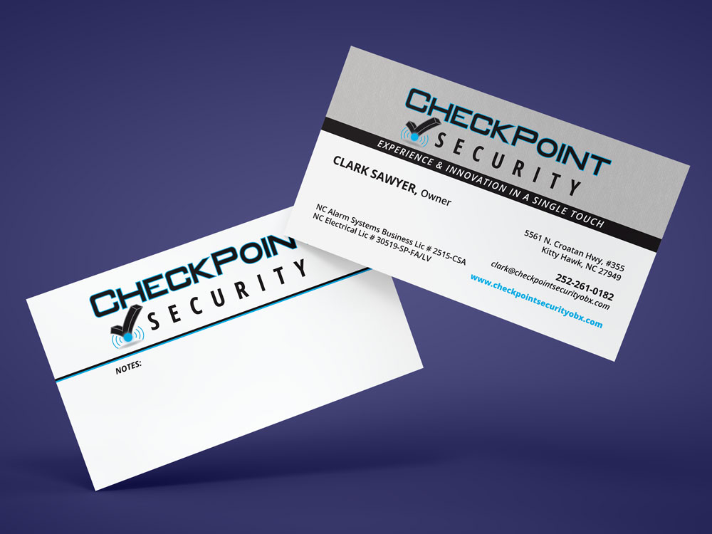 CheckPoint Security Business Card Bold Print Design Studio