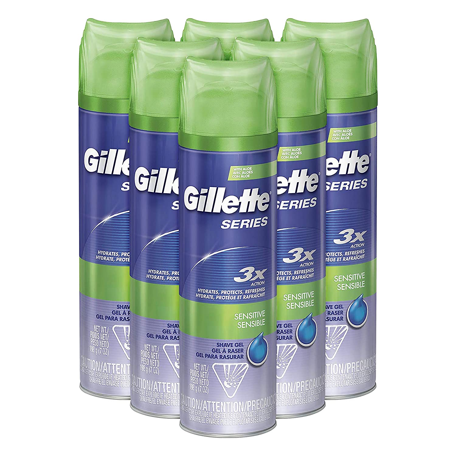 Gillette Series 3X Shave Gel Sensitive BoldProducts USA