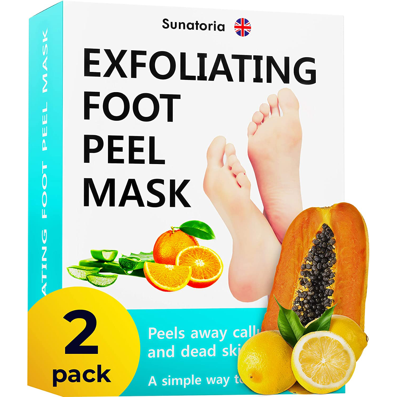 Foot Peel Mask 2 Pack Peeling Away BoldProducts Instant Lifestyle