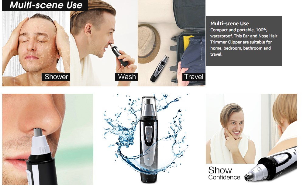 Ear And Nose Hair Trimmer Clipper Flepow BoldProducts USA