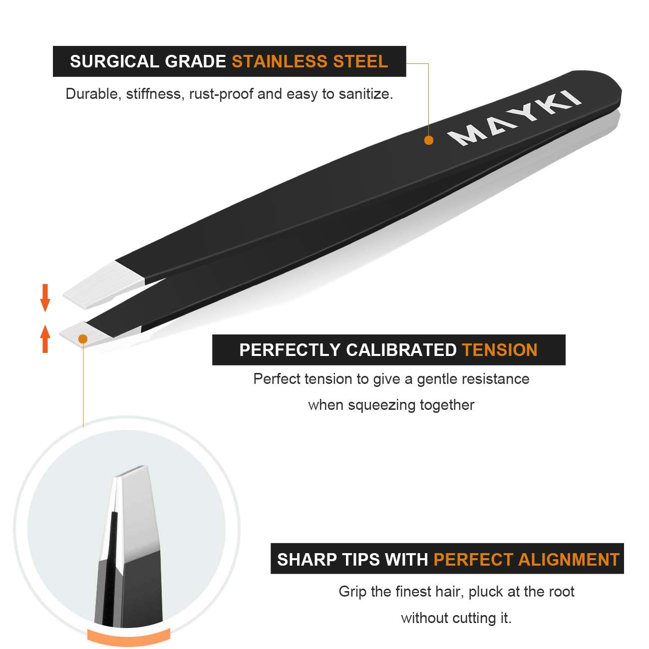 Eyebrow Tweezers Set 6 PCS BoldProducts USA