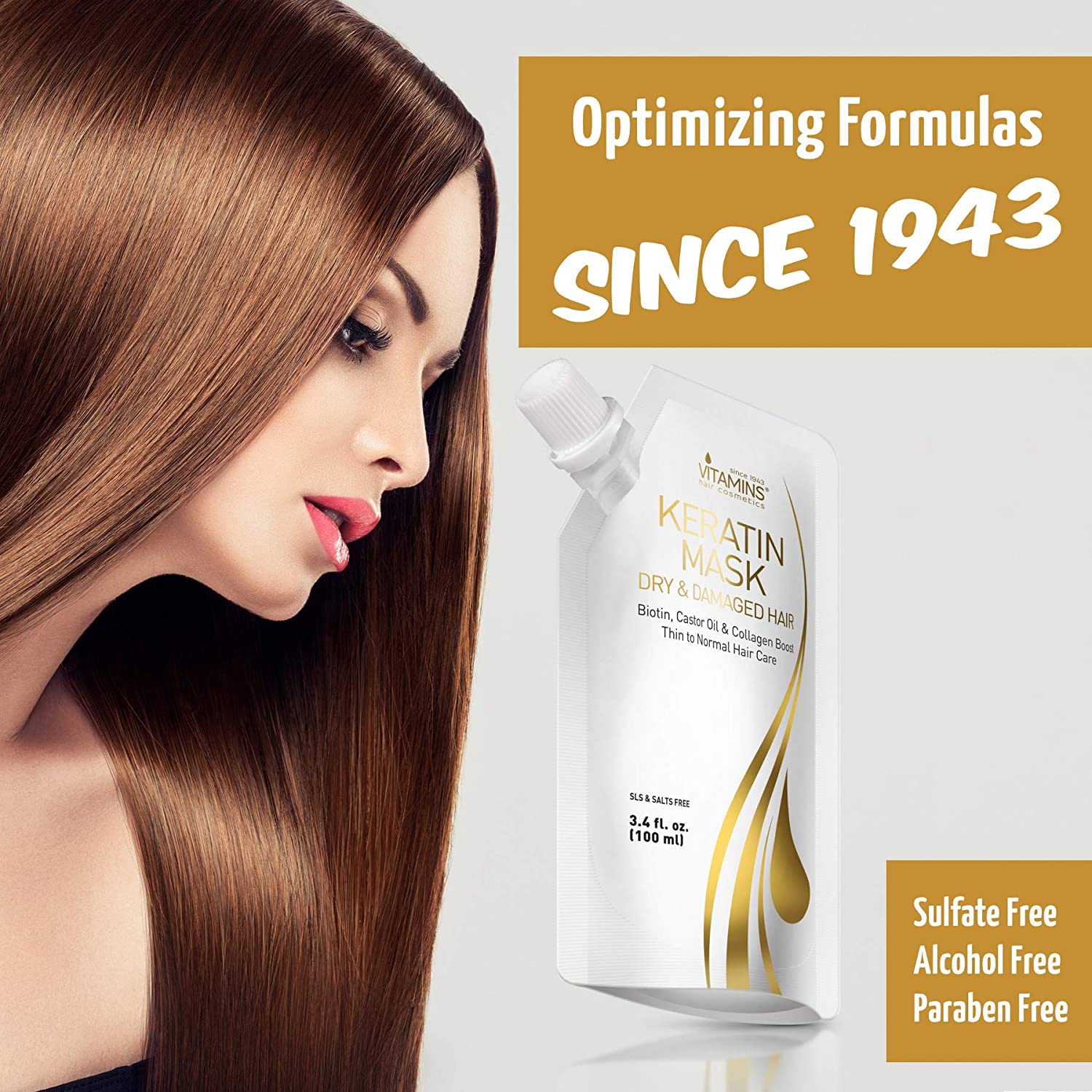 Vitamins Keratin Hair Mask Deep Conditioner BoldProducts Instant