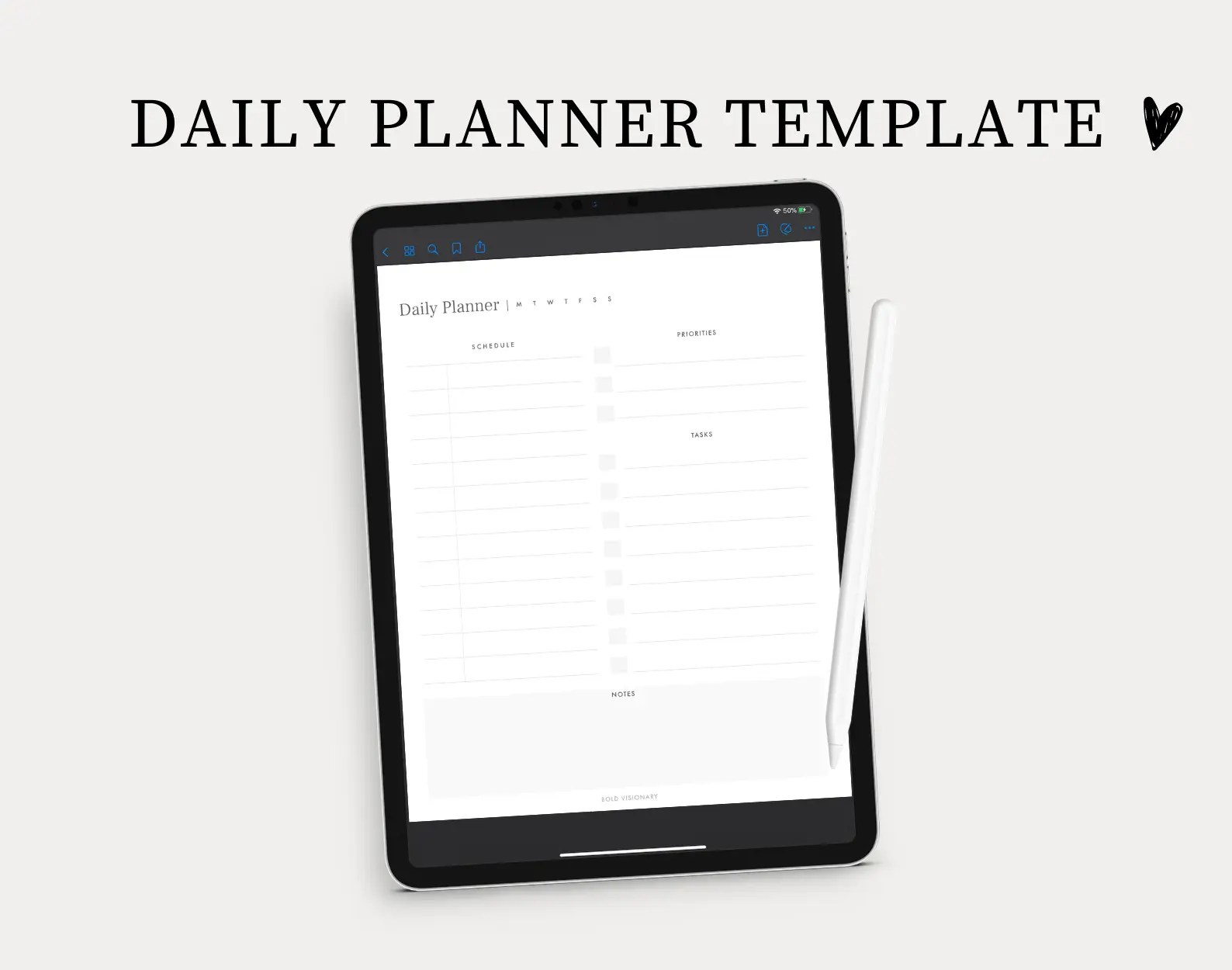 12+ Digital Planner Freebies You Need to Download TODAY! Bold Visionary Planner