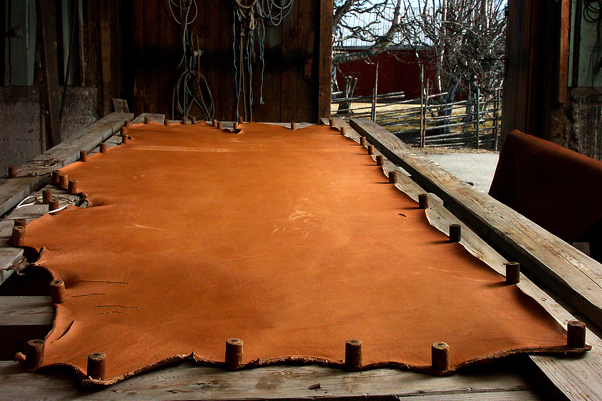 Spruce bark tanned Böle Tannery