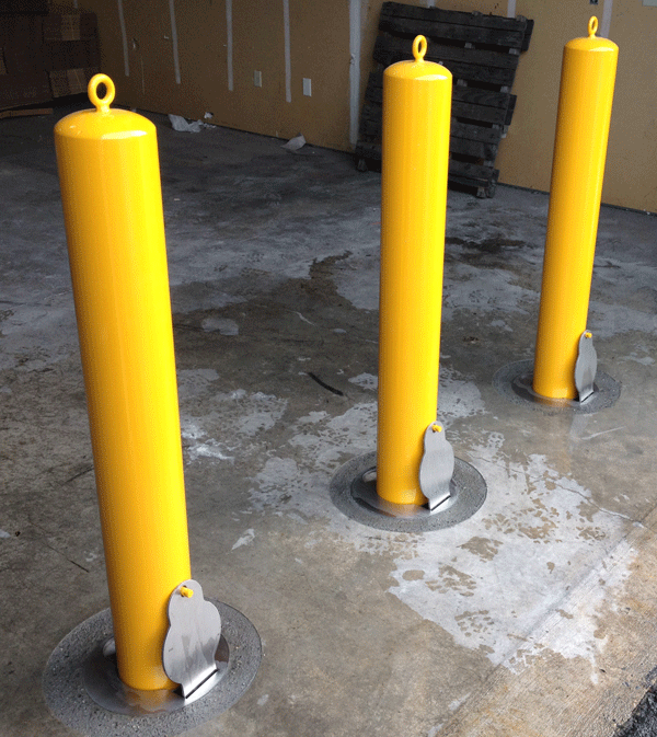6 5/8"x48" Embedded Removable Bollard Bollard Pros
