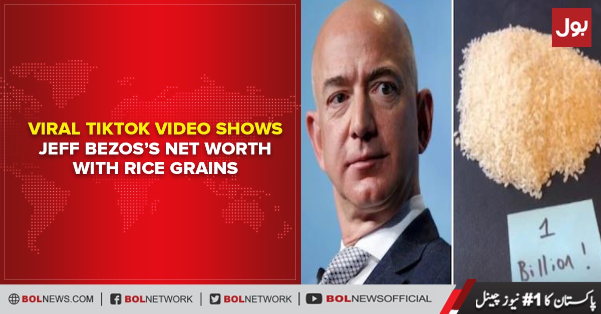 TikTok viral video shows Jeff Bezos’s net worth with Rice Grains
