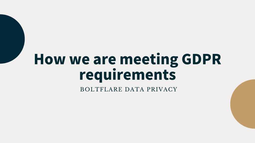 How we are meeting GDPR requirements BoltFlare