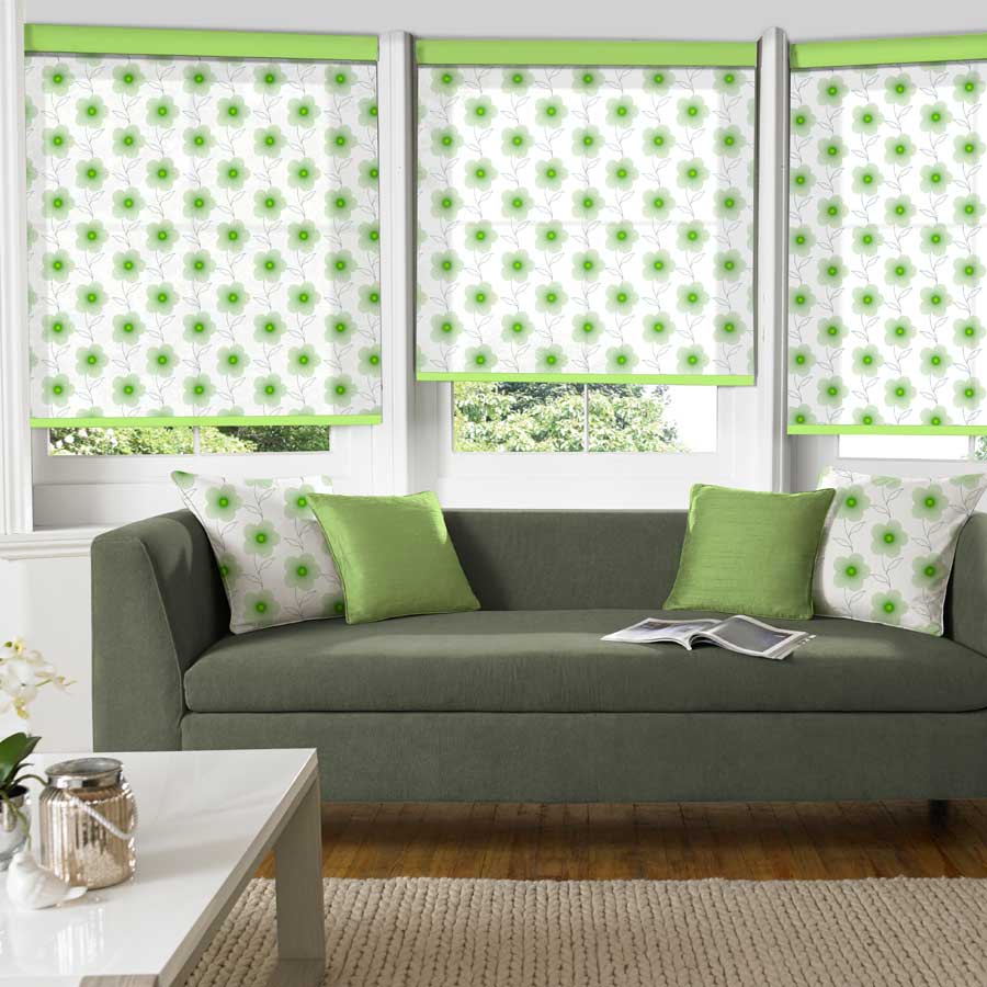 Lineflower Apple Roller Blind Bolton Blinds