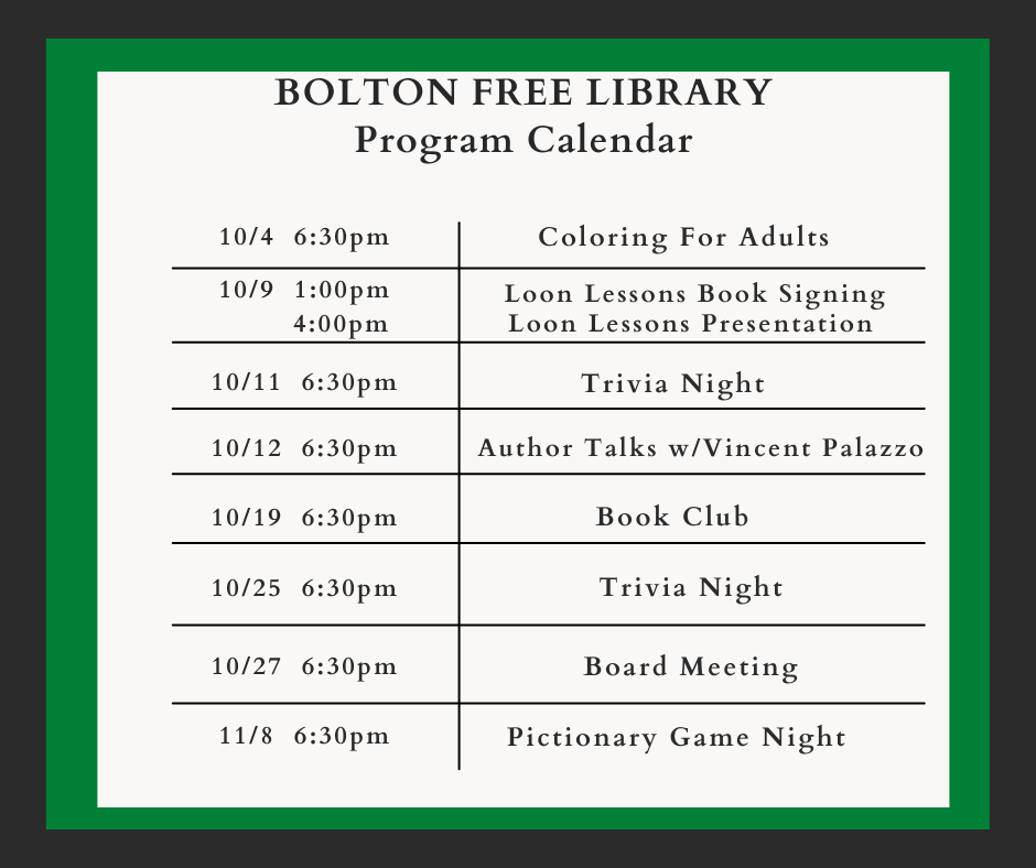 FBPostsLibraryEvents2 Bolton Free Library