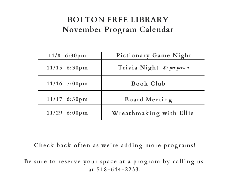 FBPostsLibraryEvents Bolton Free Library