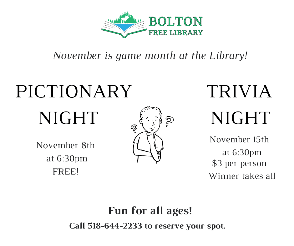 NovemberGameMonth Bolton Free Library