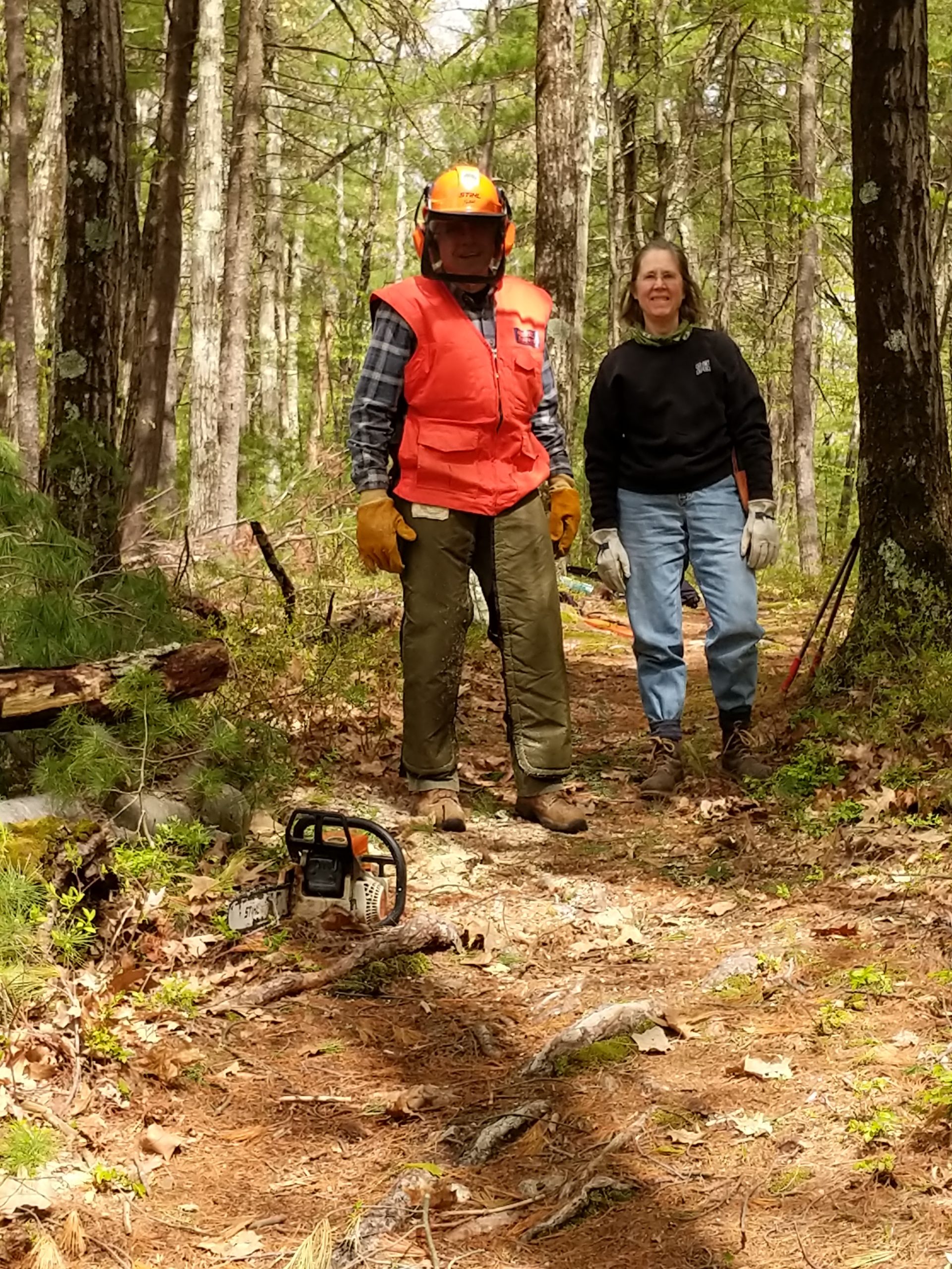 Blocked Trails cleared at Powder House Hill and the Old Town Road