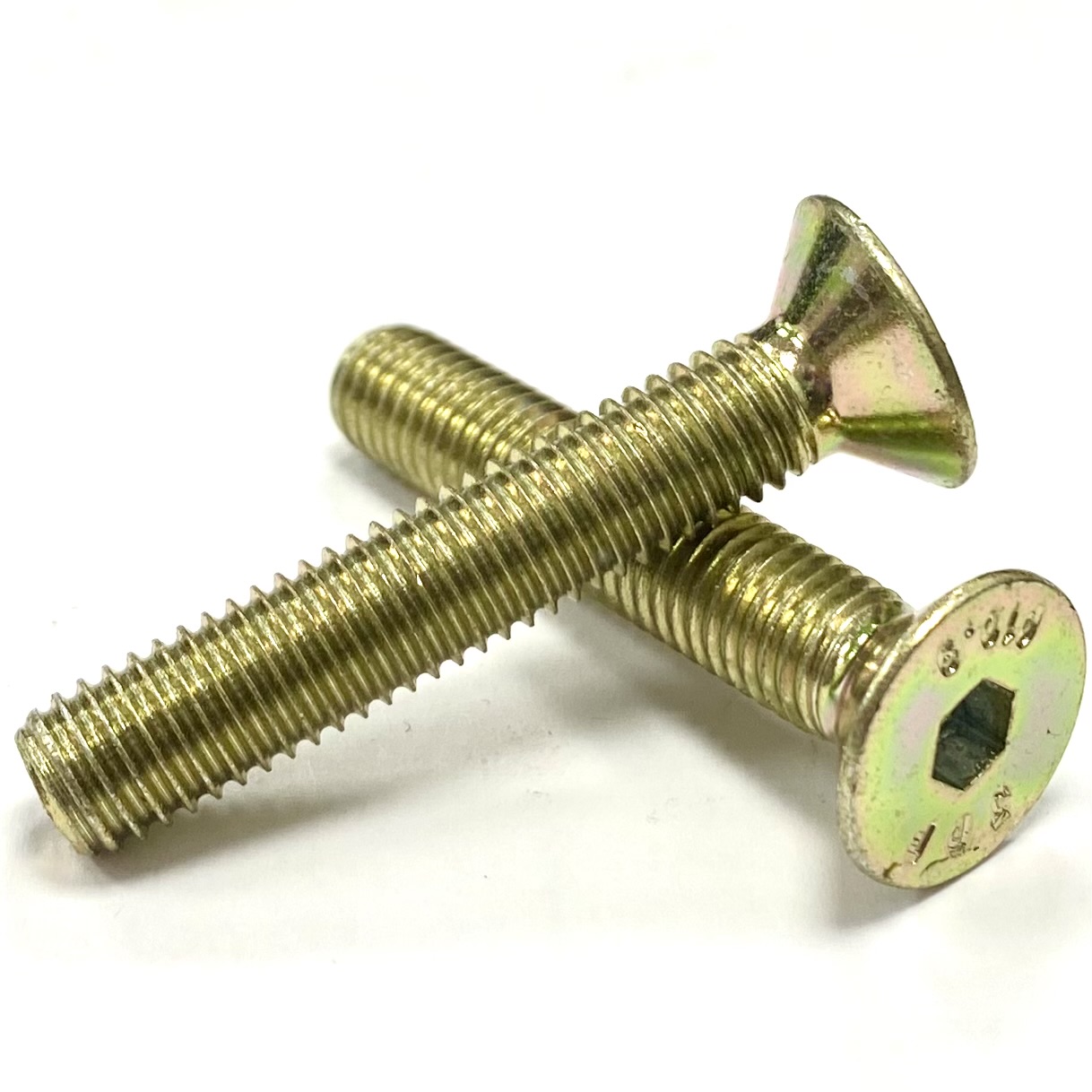 M8 x 20mm Socket Countersunk Screw/Bolt High Tensile Grade 10.9, Yelow