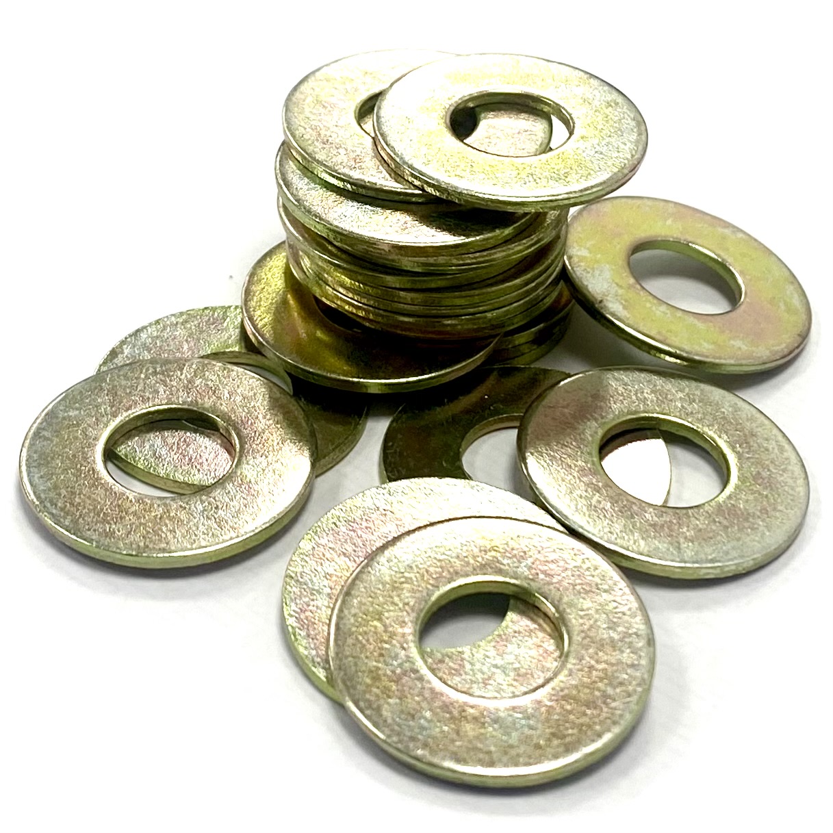 M6 Flat Washers for Cap & Cheese Head Screws Yellow Zinc Plated Steel