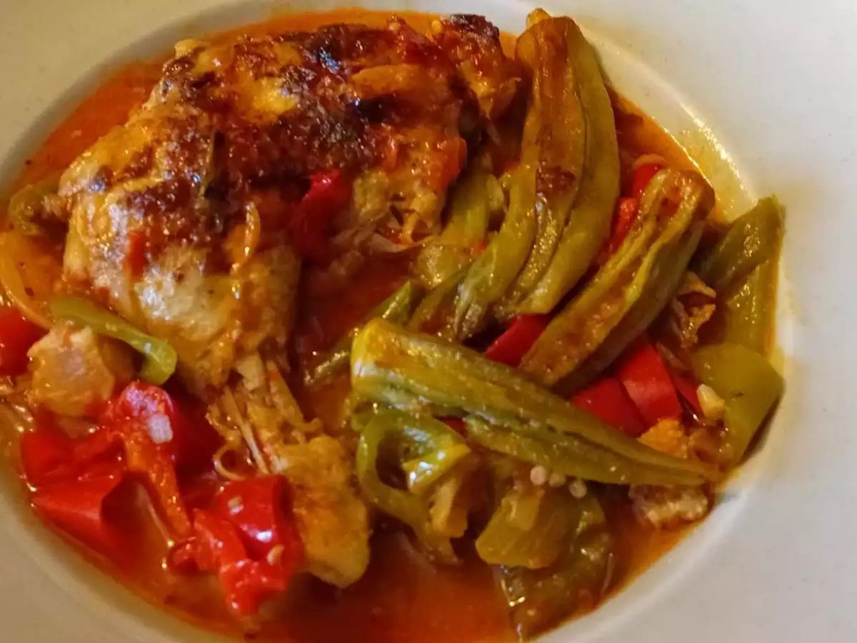 Greek Chicken Stew with Okra Recipe