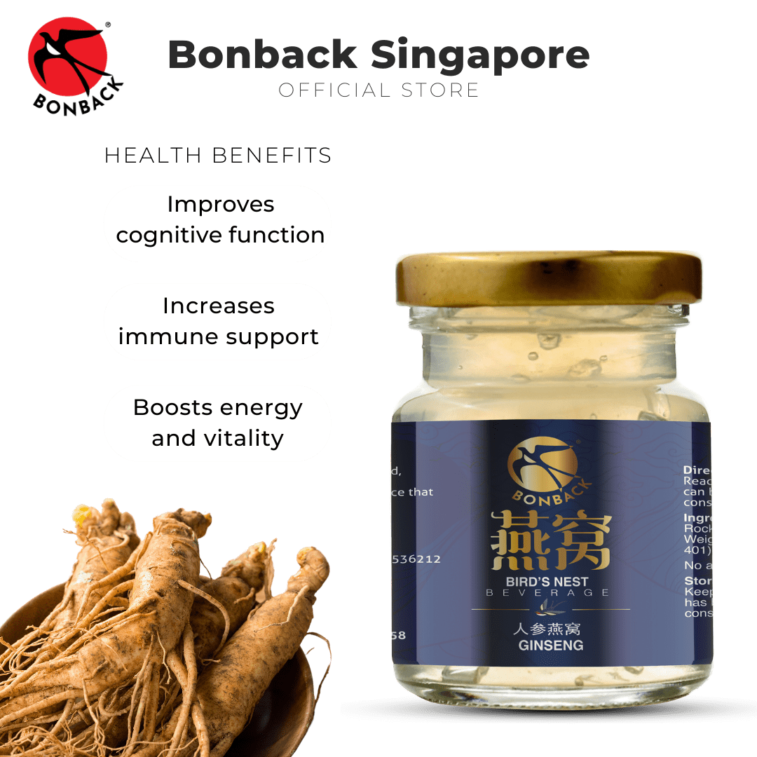 Bonback Bird’s Nest Beverage with Ginseng 人参燕窝 75ml Bonback