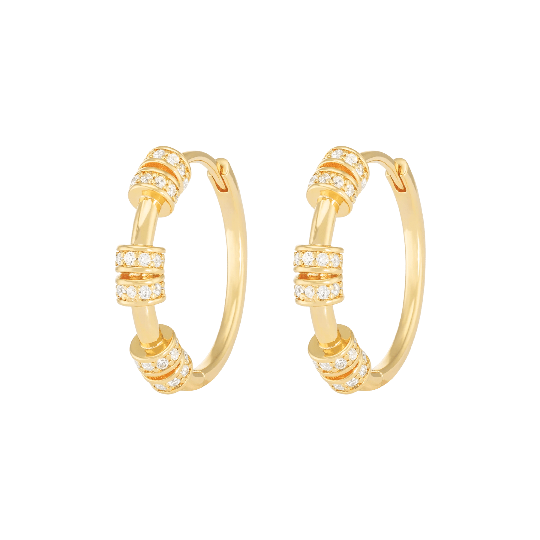 PILE & GOLD HOOPS Bon Dep