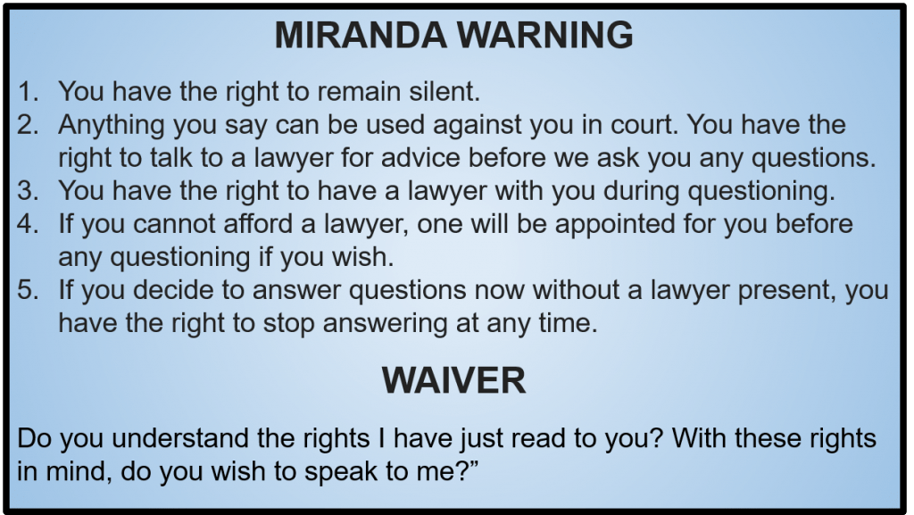 What Are “Miranda Rights” And What Do They Mean?