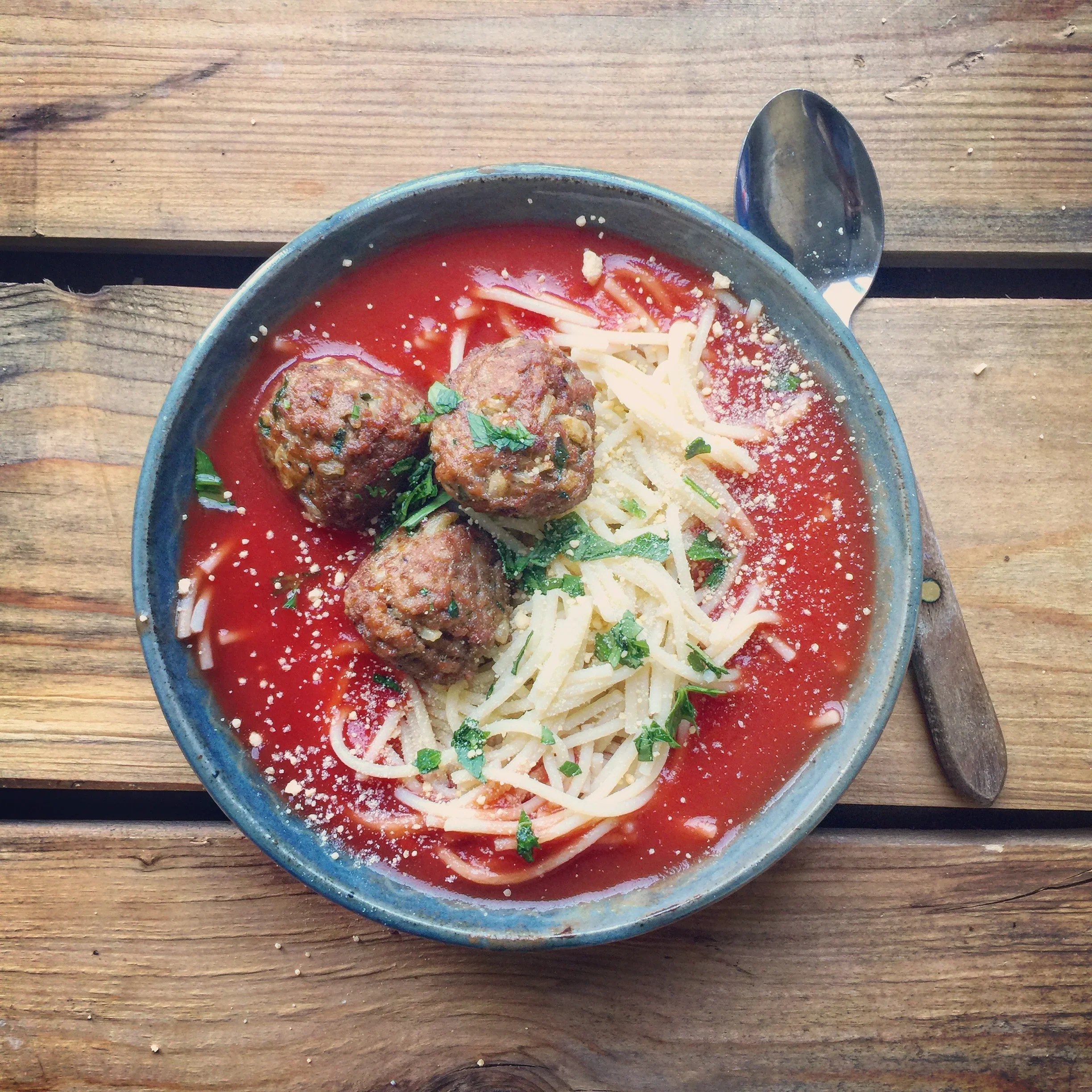 Spaghetti & Meatball Bone Broth Tomato Soup Bone Brewhouse
