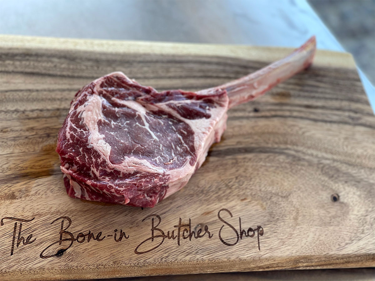 Angus Beef Tomahawk Ribeye 3236oz Bone In Butcher Shop Dallas