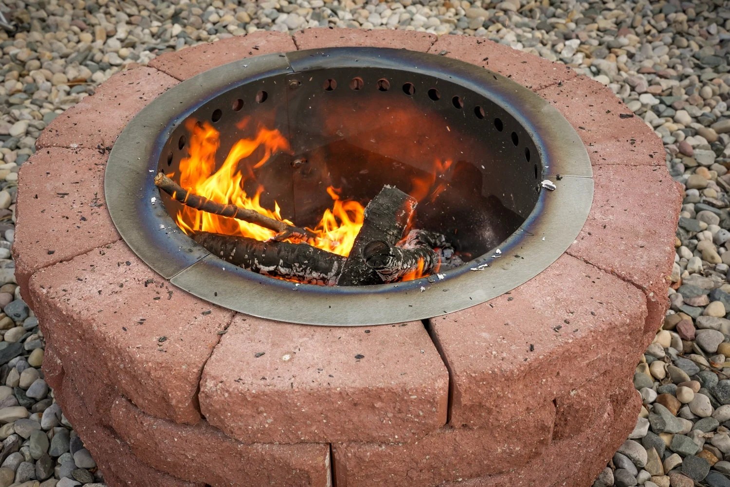 Go Smokeless! Fire Pit with Holes Bonfire by Design
