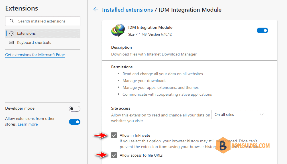 Fix IDM Button Missing in Edge Install IDM Extension in Microsoft