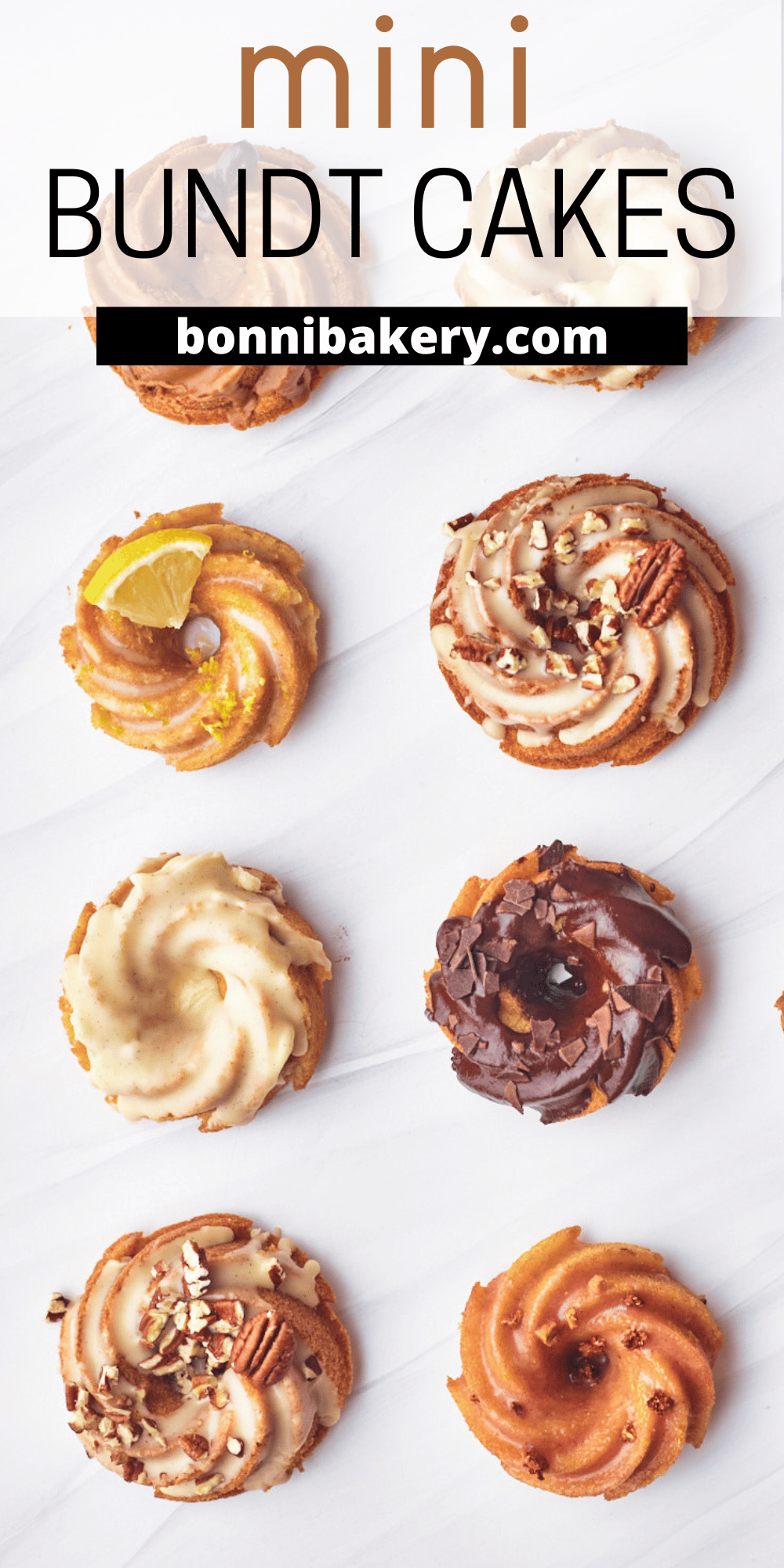 Mini Bundt Cakes 1 Easy Recipe, 6 Flavors Bonni Bakery