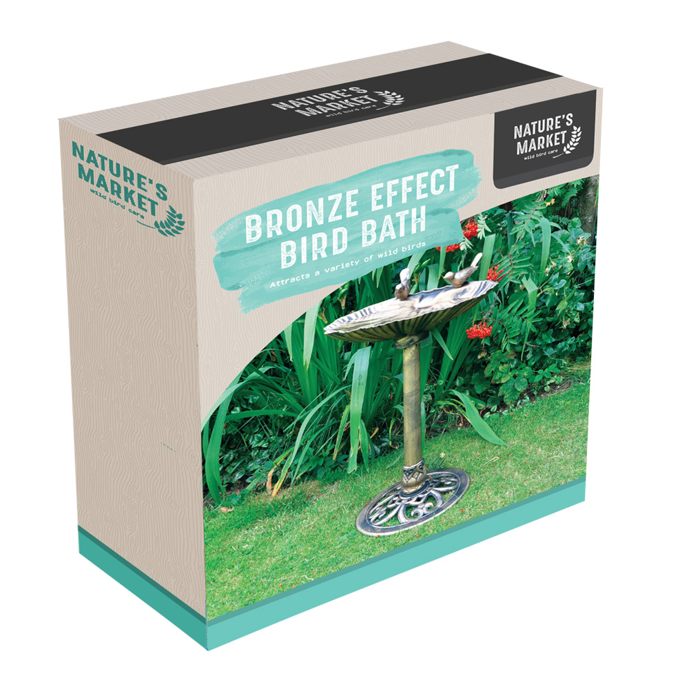 Bronze Effect Plastic Bird Bath Bonningtons