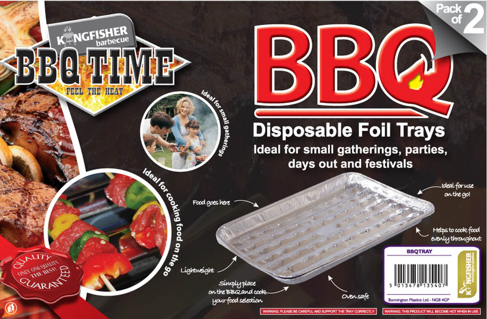 2 Pack Of Disposable Bbq Grill Foil Trays Bonningtons