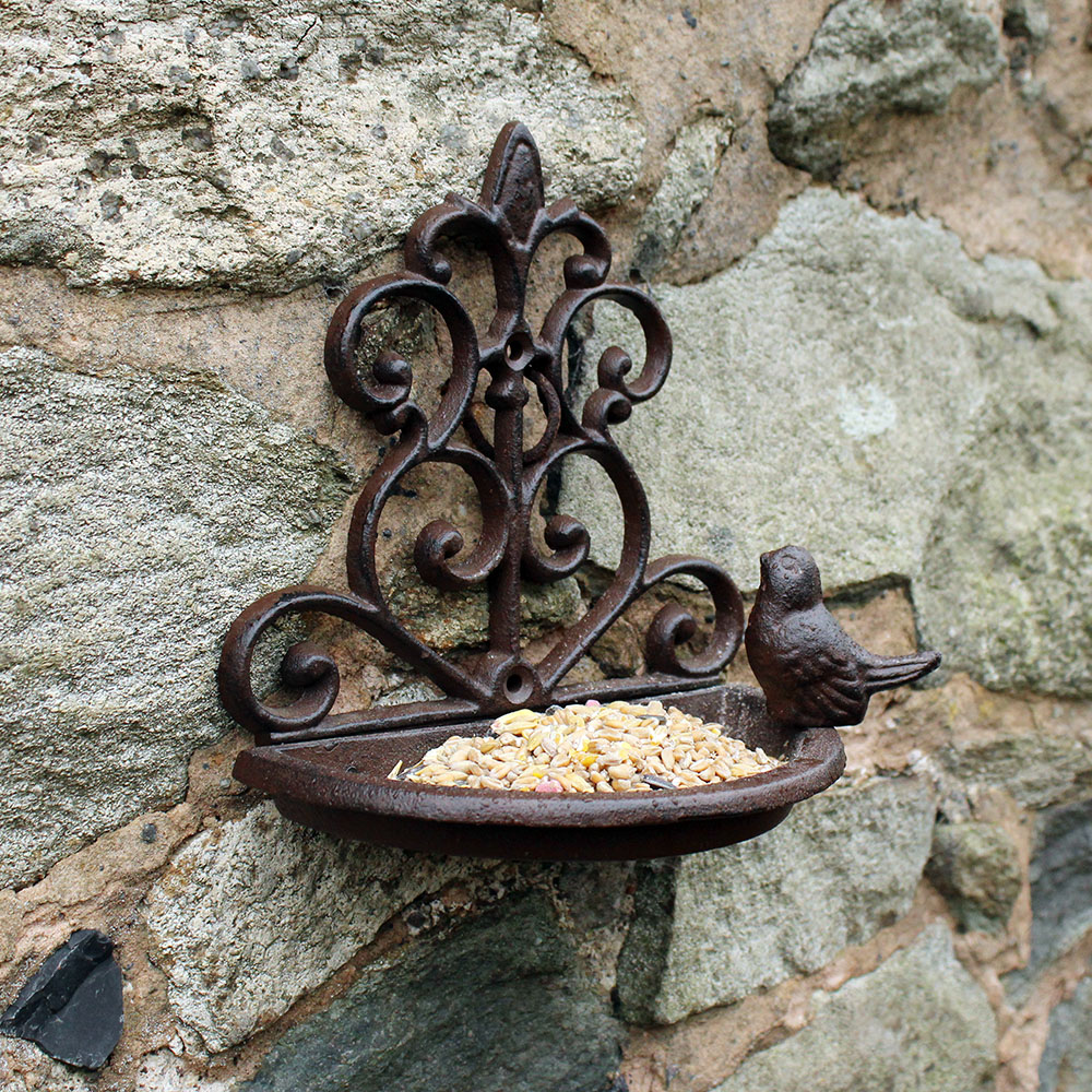 Cast Iron Wall Mounted Bird Bath/Feeder Bonningtons