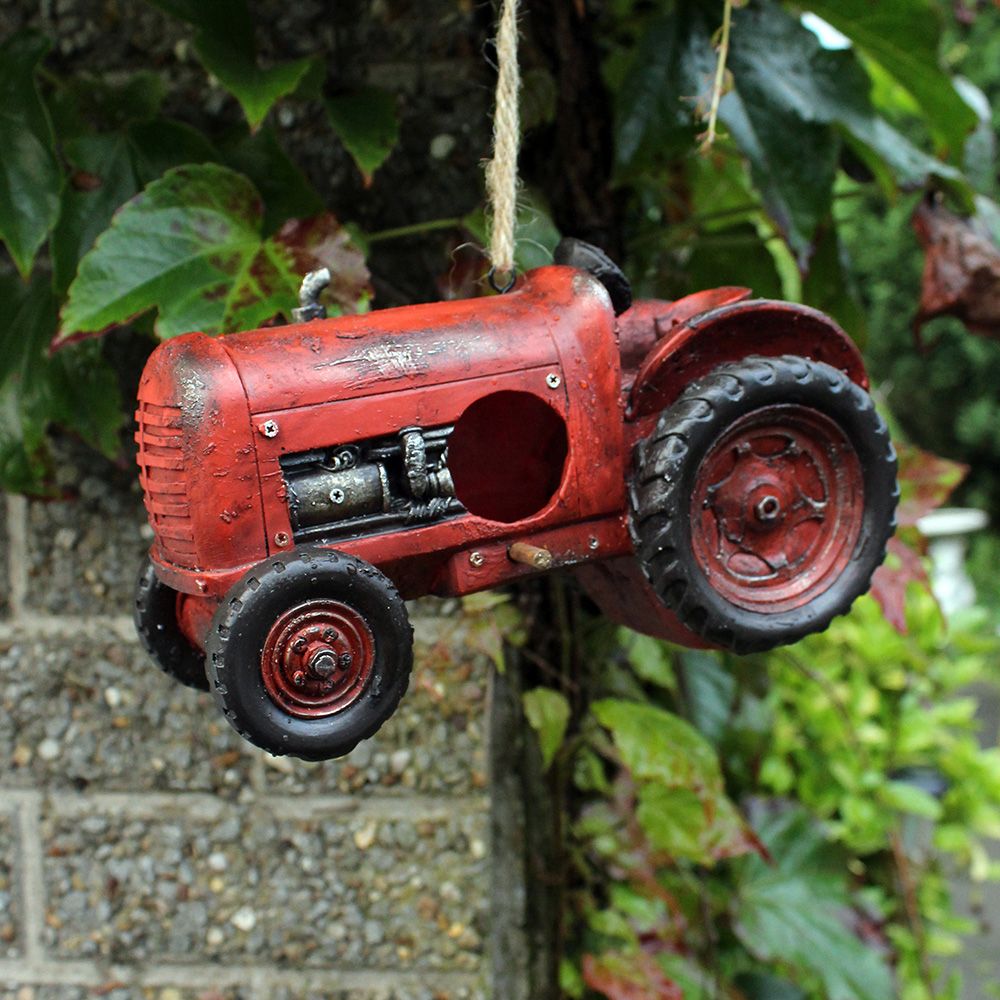 Polyresin Tractor Bird House Bonningtons