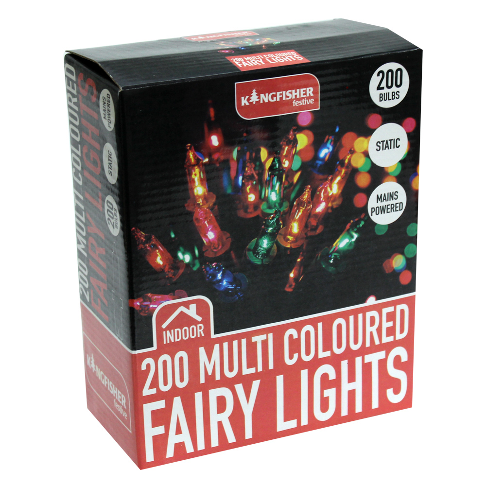200 Multi Coloured Christmas Fairy Lights Bonningtons