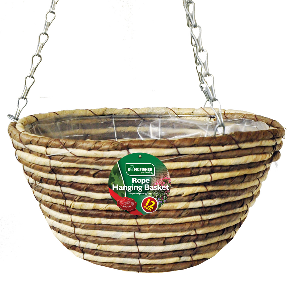 12In (30Cm) Rope Hanging Basket Bonningtons