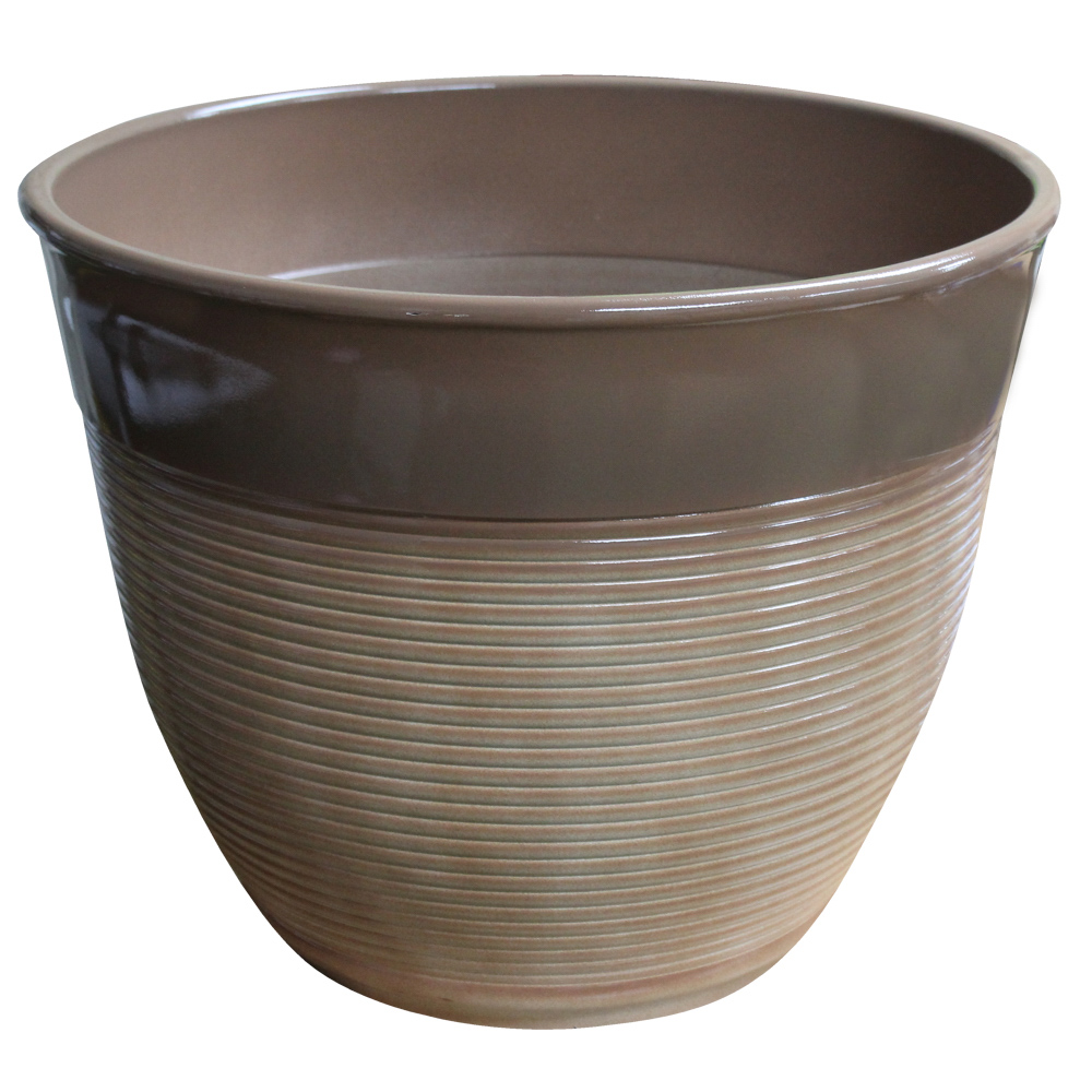 Large Glazed Ceramic Effect Plastic Planter Bonningtons