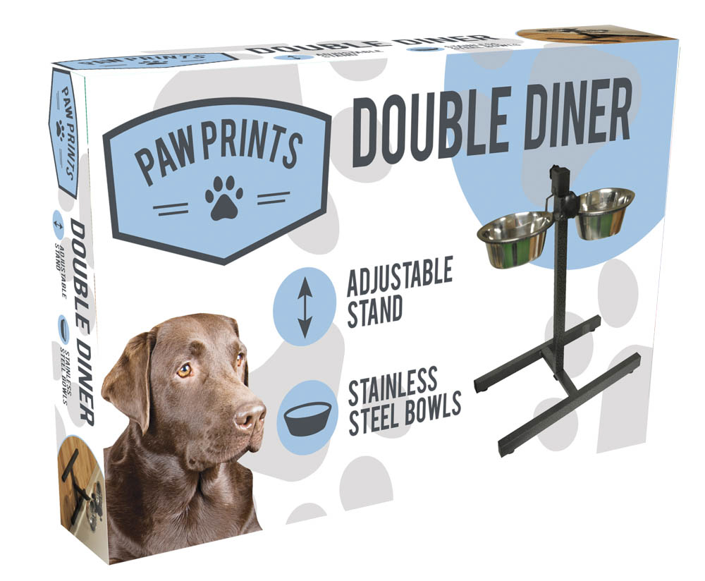 Stainless Steel Pet Bowl Set With Adjustable Stand Bonningtons