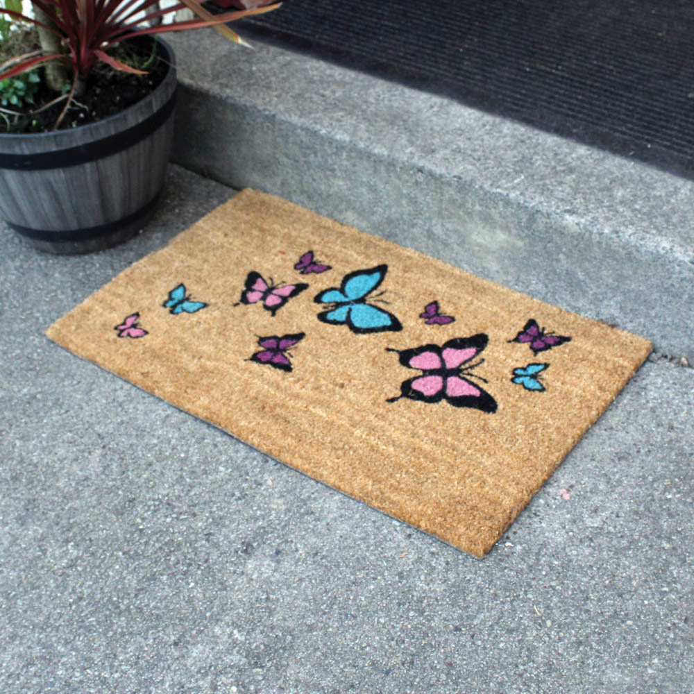 Butterfly Door Mat 45 X 75Cm Bonningtons