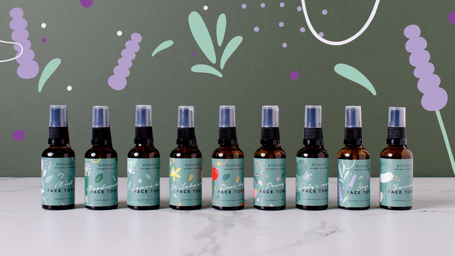 Peony Face Tonic rejuvenates & moisturizes Bonobo Native