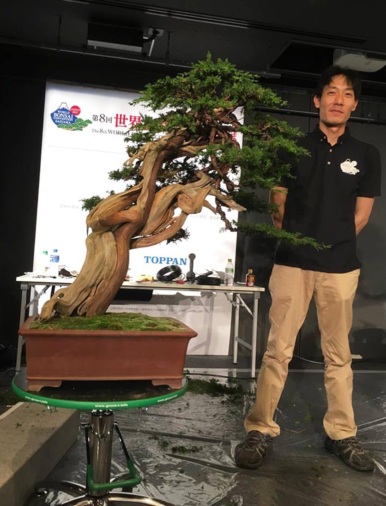 Famous Bonsai Artists, their Demo Trees & the Omnipresent Green T