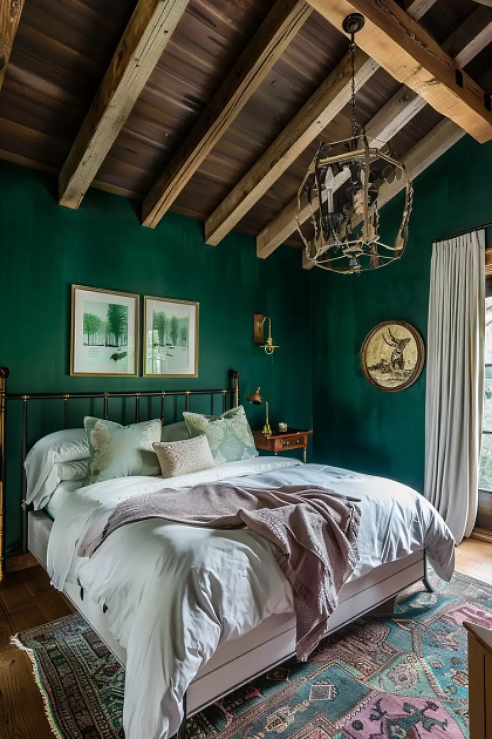 25 EyePopping Emerald Green Boho Style Bedroom Ideas