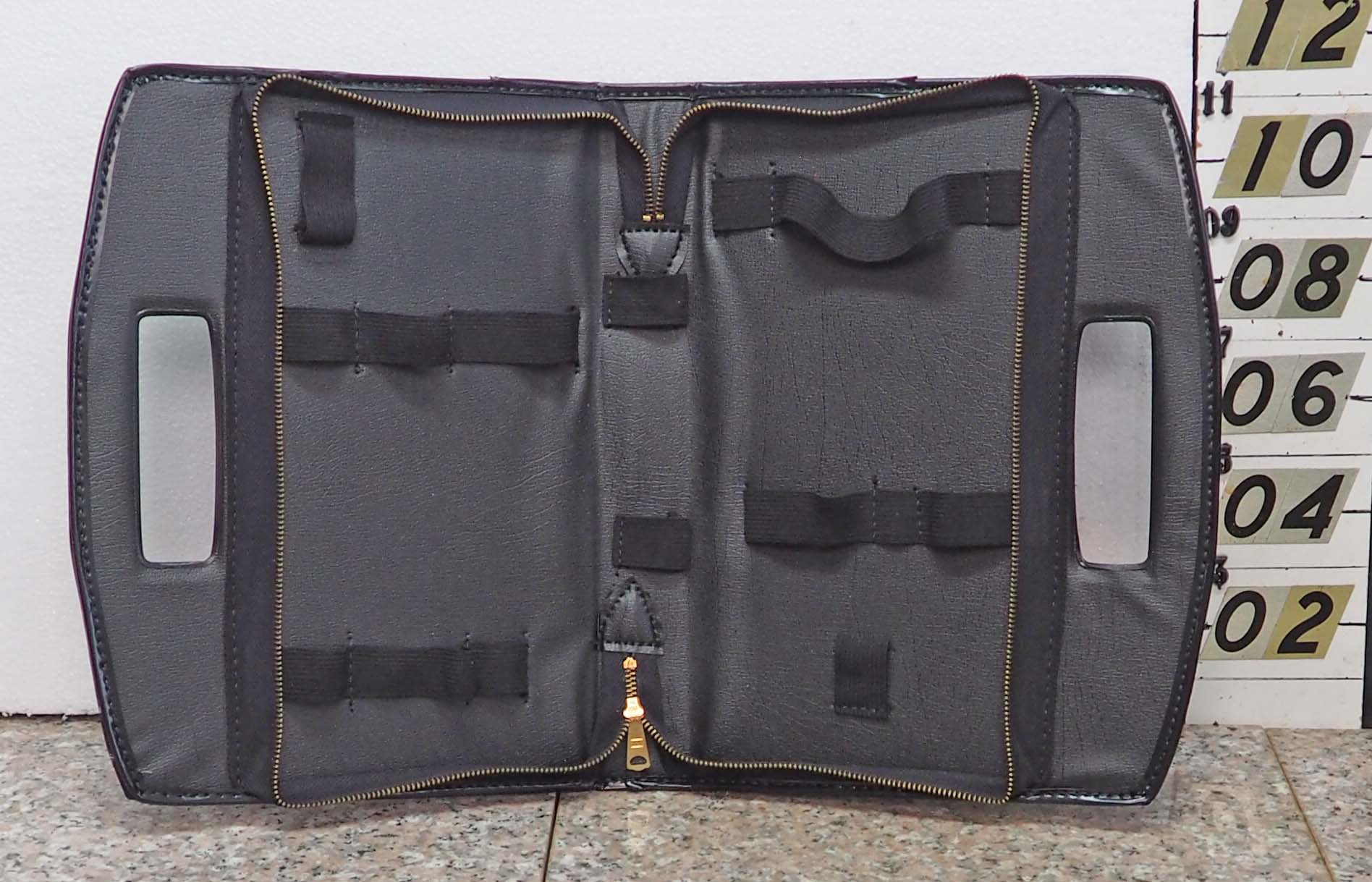 Deluxe Leather Zippered Hard Bonsai Tool CaseJ3012