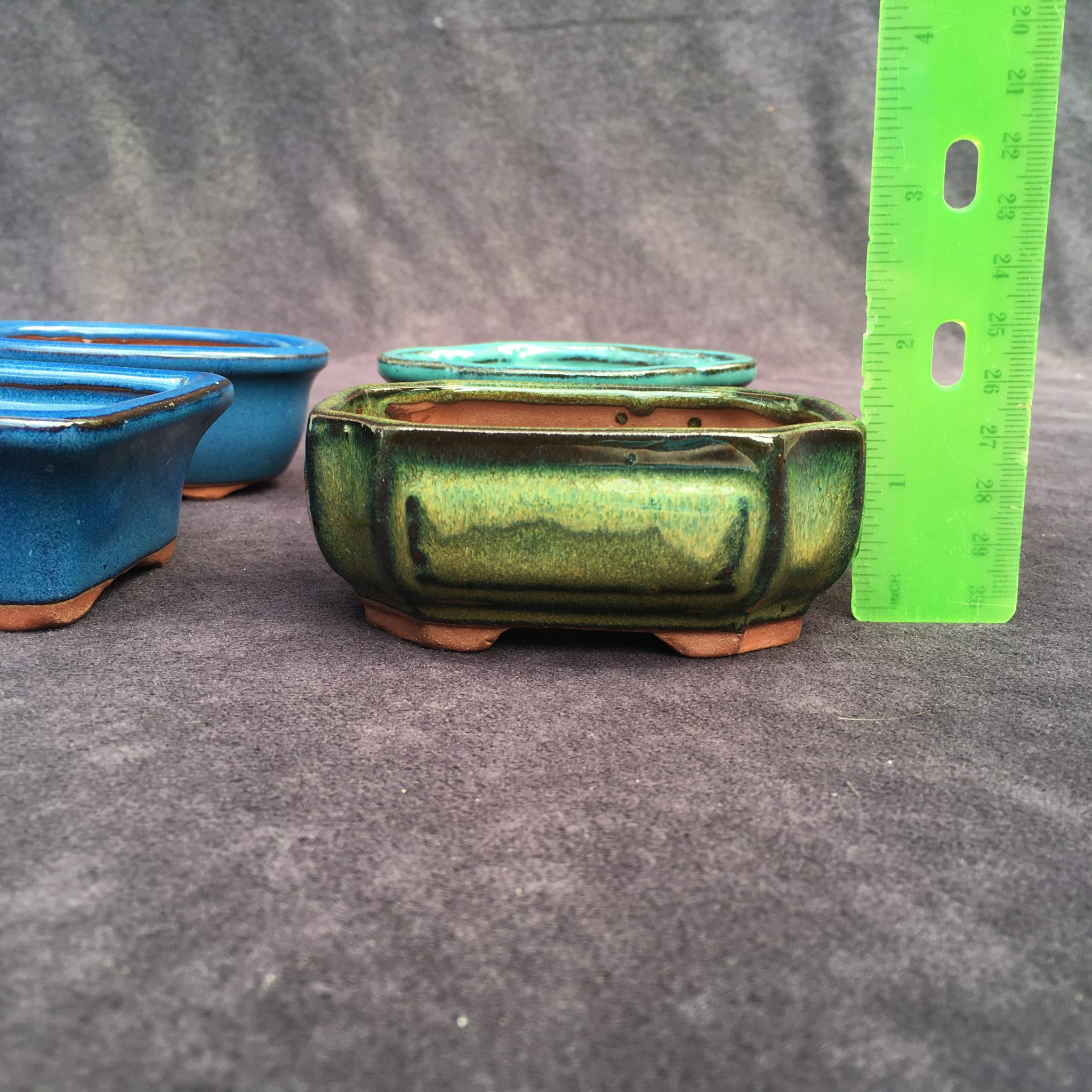 3.75" Glazed Ceramic Bonsai Pots Bonsais by Snc