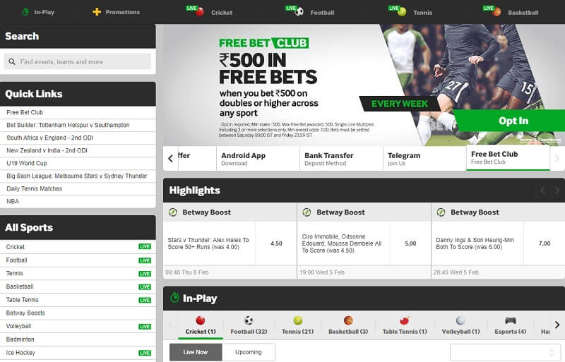 Guide How To Use Betway In India Oct 2020(07)