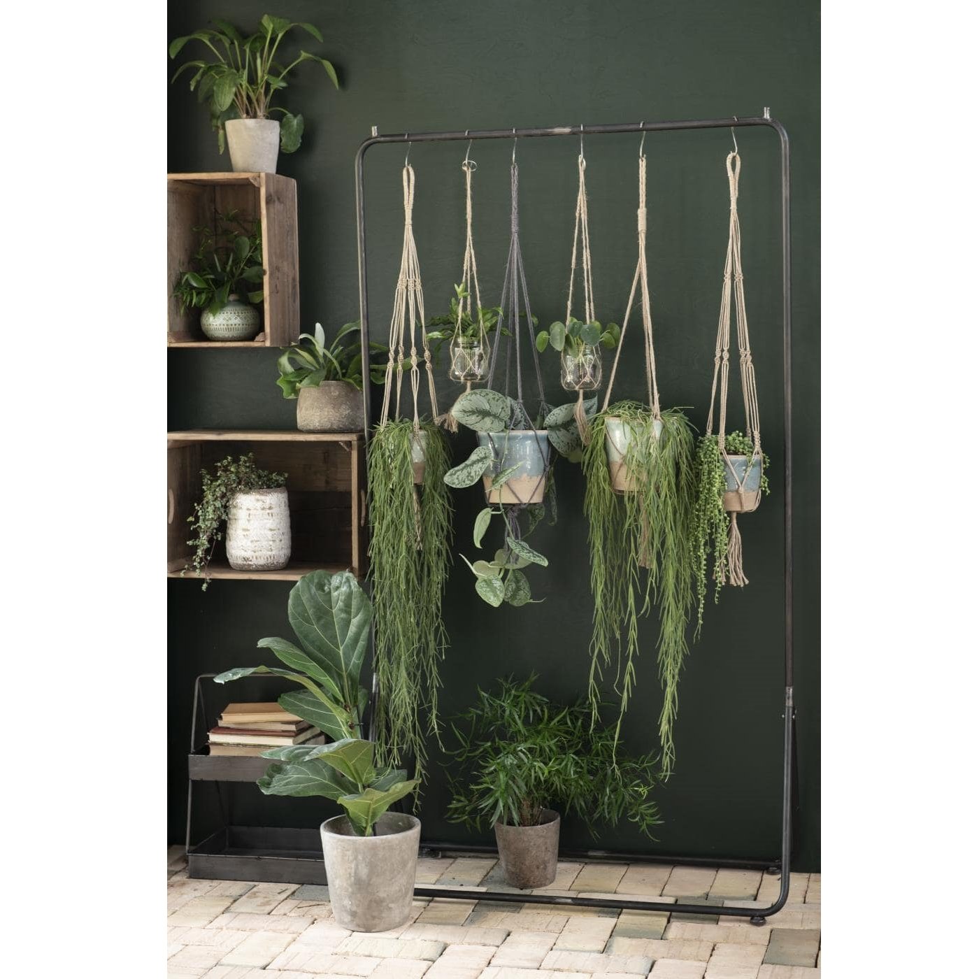 HÄNGER MAKRAMEE FÜR BLUMENTOPF JUTE NATUR Boogs Home