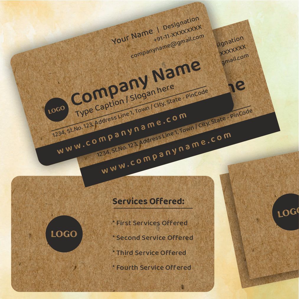 Kraft Business Cards Book a Print