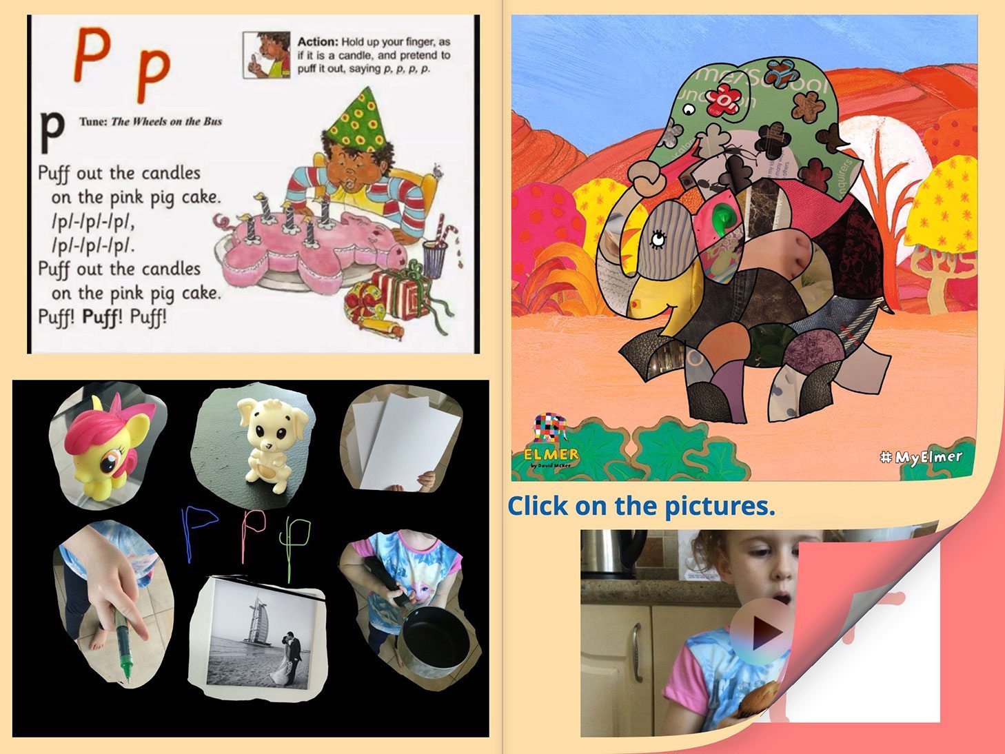 Dad teaches his daughter phonics with Book Creator Book Creator app