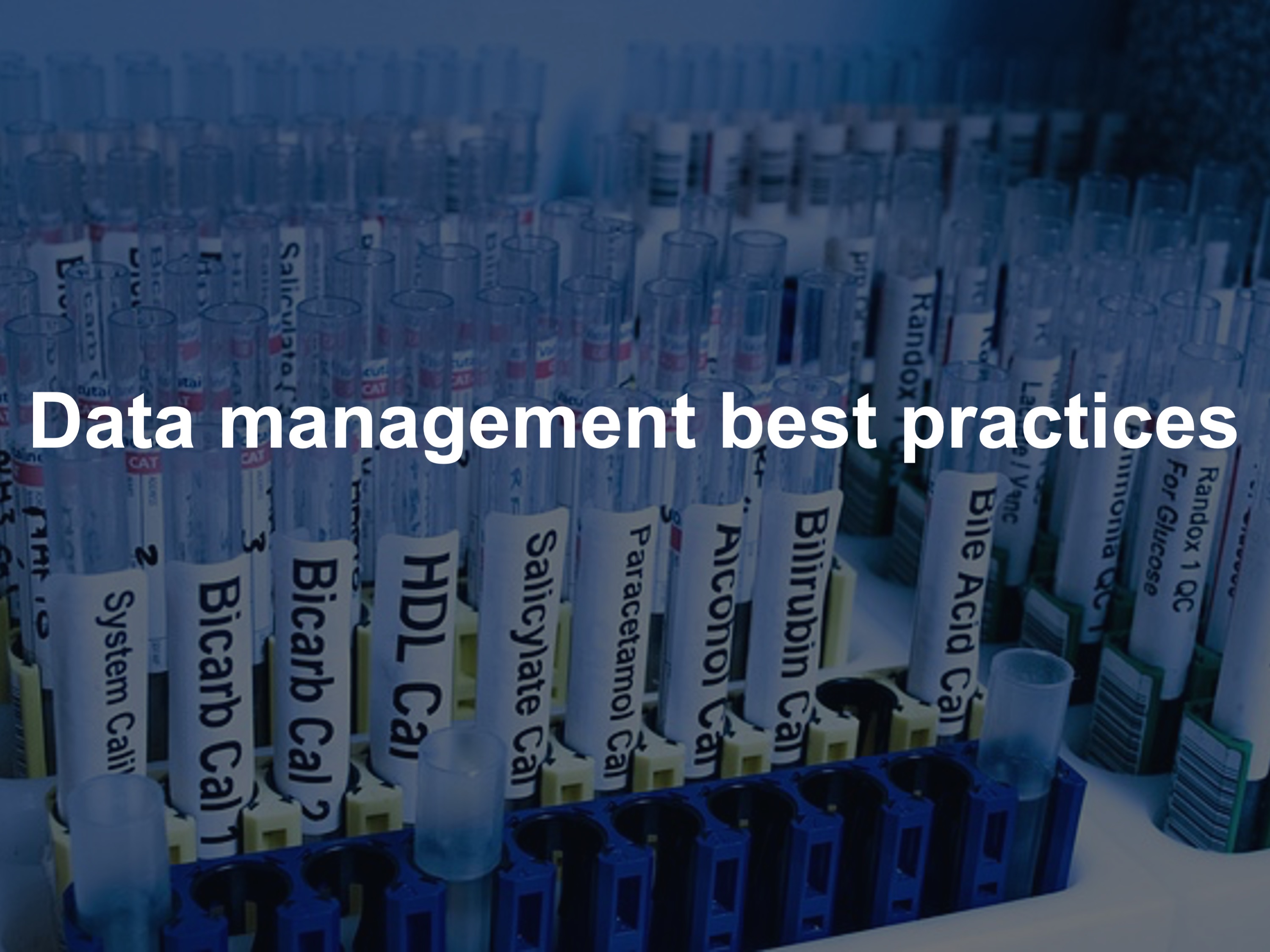 Data Management Best Practices T32 Working with Data Training