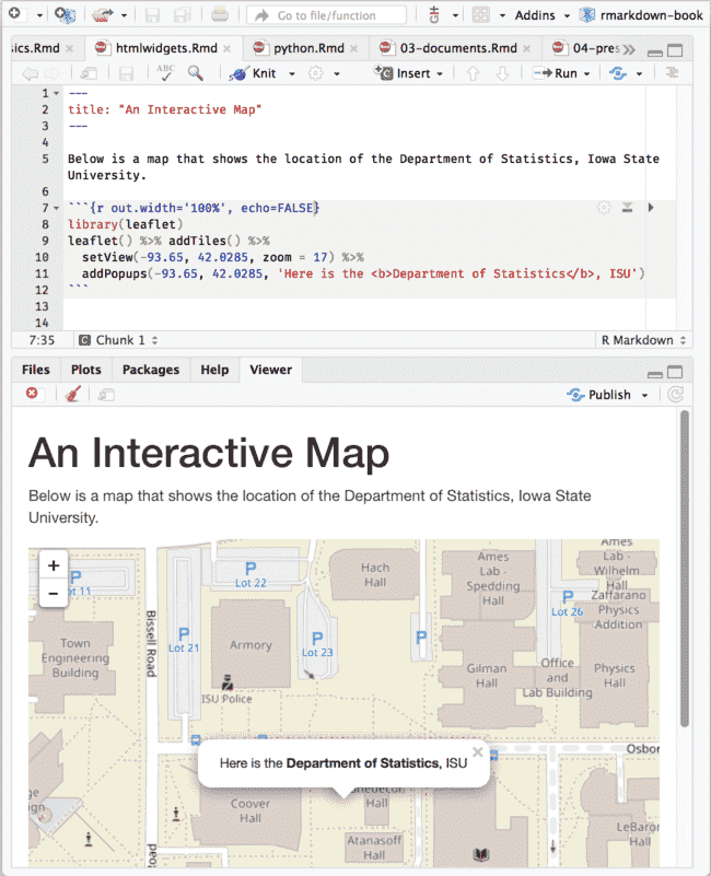 2.8 Interactive documents R Markdown The Definitive Guide